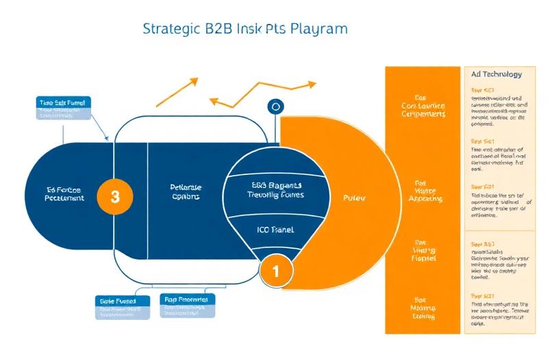 Diagrama de um Playbook de Inside Sales baseado em dados, ICP, cadências de prospecção, scripts personalizados e KPIs de vendas B2B